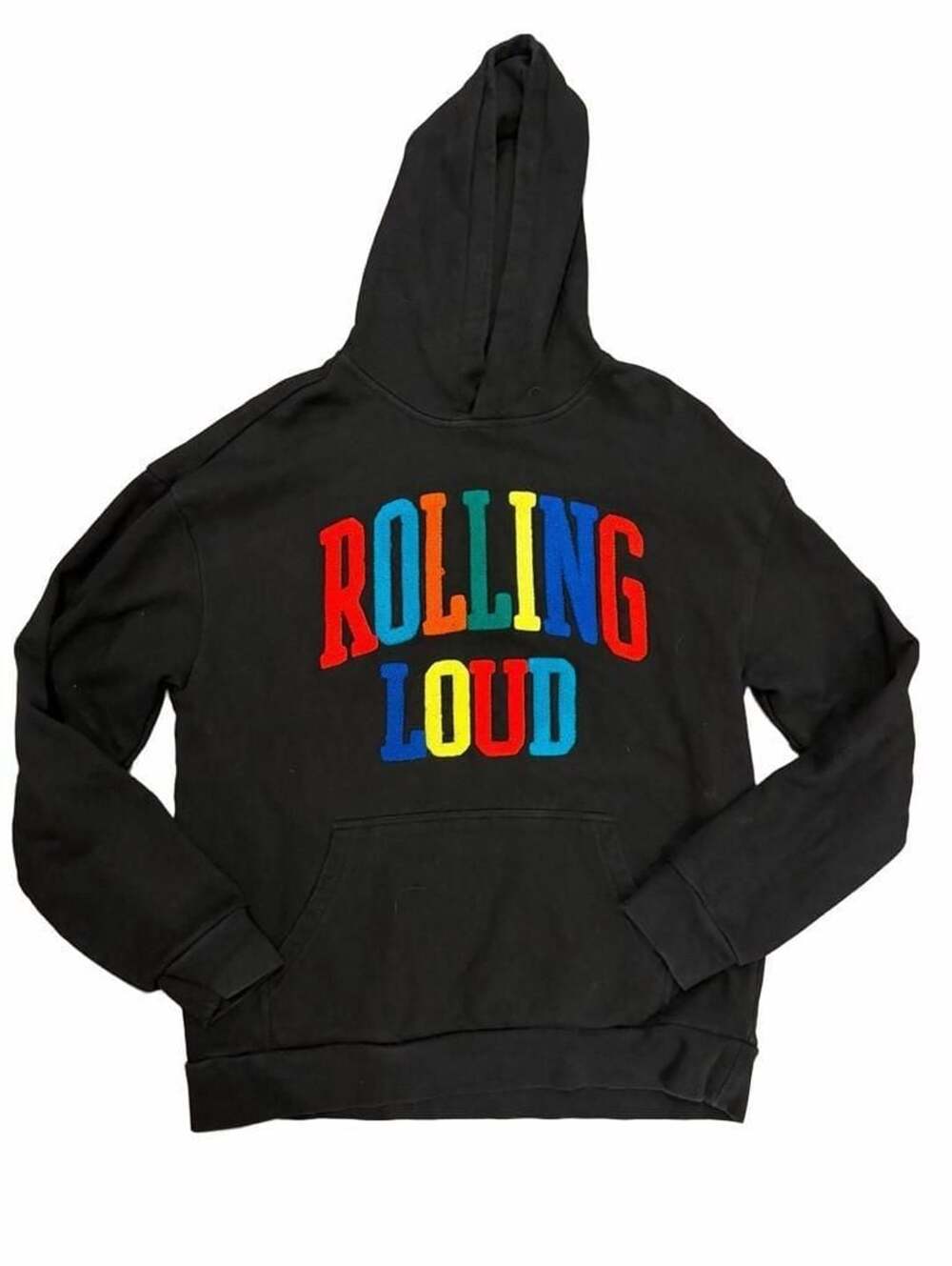 Rolling Loud Multi Chenille Black Hooded Sweatshirt